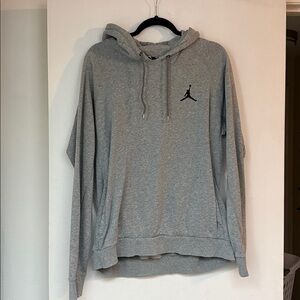 Gray Jordan Hoodie with Iconic Logo